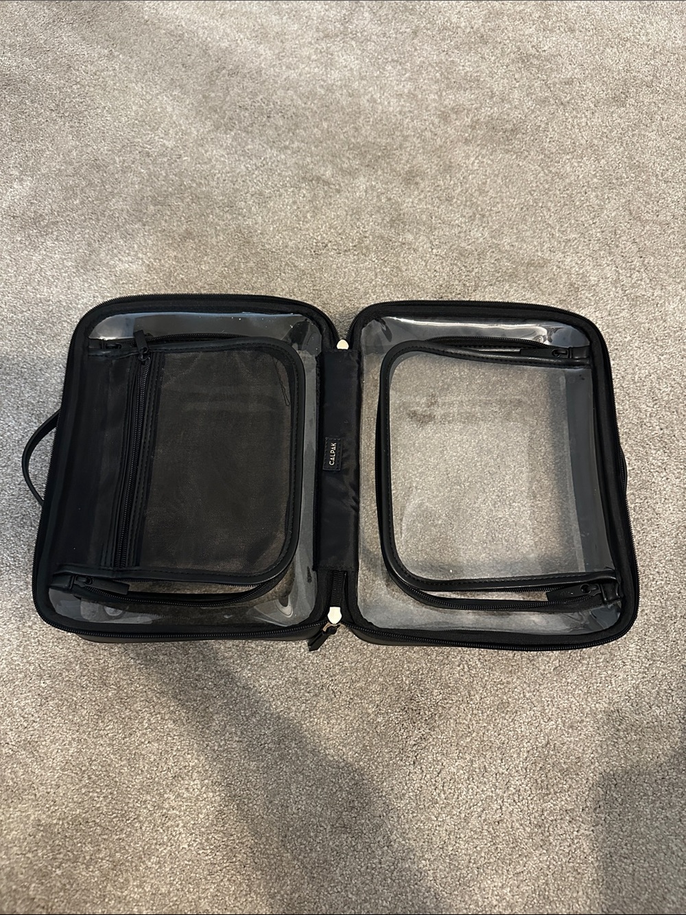 CALPAK Large Clear Cosmetics Case in Black